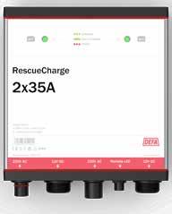 Produkter - Rescue lader Produkter - Rescue lader RescueCharger 2x12A, 2x20A, 2x35A DEFA RescueCharger serien er spesielt tilpasset utrykningskjøretøy som blir til- og frakoblet 230V flere ganger i