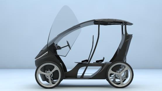 Length: 226cm Width: 87 cm High: 155cm Weight: Ca 65kg Drive: Rear axle MaaS App: Locking/tracking/booking Side doors Extra side doors Doors rotating upwards Classification: Ebike - similar to Cargo