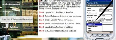 WHY GO MOBILE? Mobile device and ERP system provides stores managers with a real-time view on their existing stock status.