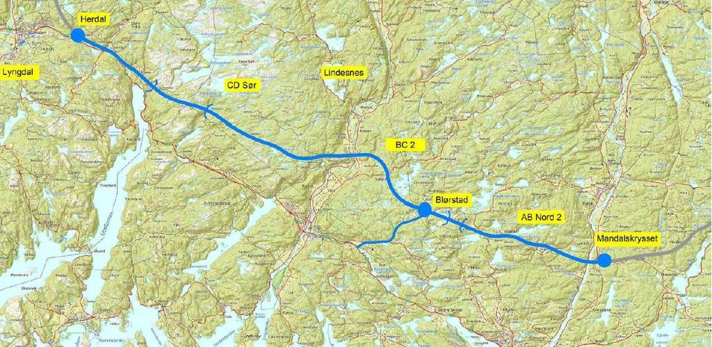 Mandal Herdal Ca 4,3 milliarder kroner 24 kilometer firefelts-motorvei 3,7