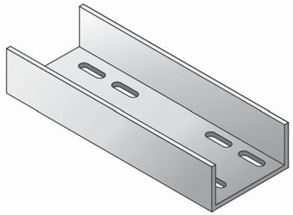 Fittings Channel Splice Installation Guideline: Minimum of four nuts, bolts and washers per connection. Fasteners sold seperately Fasteners see page 27.