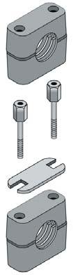 SPV 212,7 PP DP-AS U W10 2x Hexagon Head Bolt Surface: W3, Zinc Plated Thread: UNC 1x Cover Plate Surface: W3, Zinc Plated 1x Clamp (two halves)