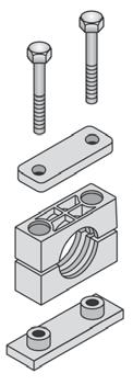 SPAL/DUB 3006 PP DPAL-AS U W15 2x Hexagon Head Bolt Surface: W3, Zinc Plated Thread: UNC 1x Cover Plate for Single Clamps Surface: W2, phosphated 1x