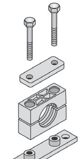 this type of  CRA 3006 PP DPAL AS U W3 2x Hexagon Head Bolt Surface: W3, Zinc Plated Thread: UNC 1x Cover Plate Surface: W3, Zinc Plated 1x Clamp (two