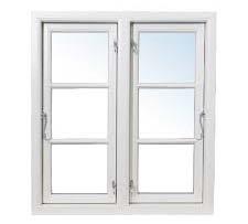 Hvitmalte vinduer er standard i våre byggesett.