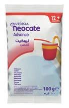 Neocate Advance inneholder aminosyrer (protein), fett (35 % MCT fett), karbohydrat samt vitaminer, mineraler og sporstoff.