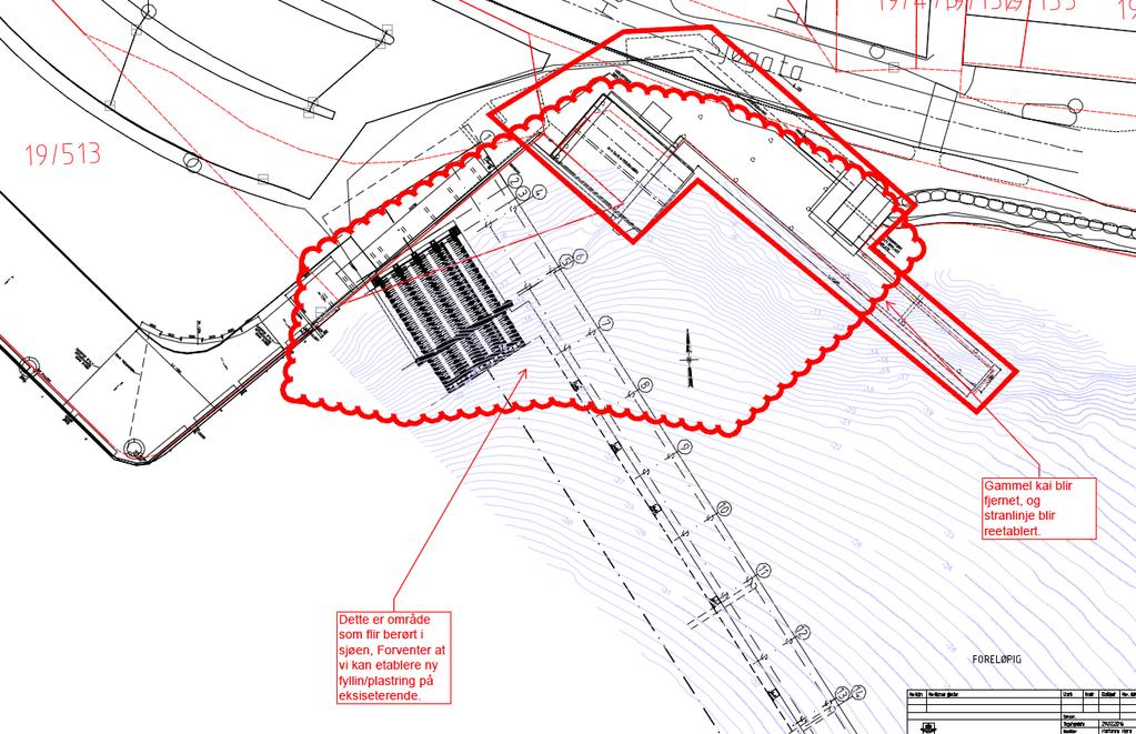 Volda fergekai, Volda. Sedimentundersøkelse multiconsult.no 1 Innledning 1.3 Planlagt tiltak Den gamle fergekaien skal rives og strandlinjen skal reetableres.