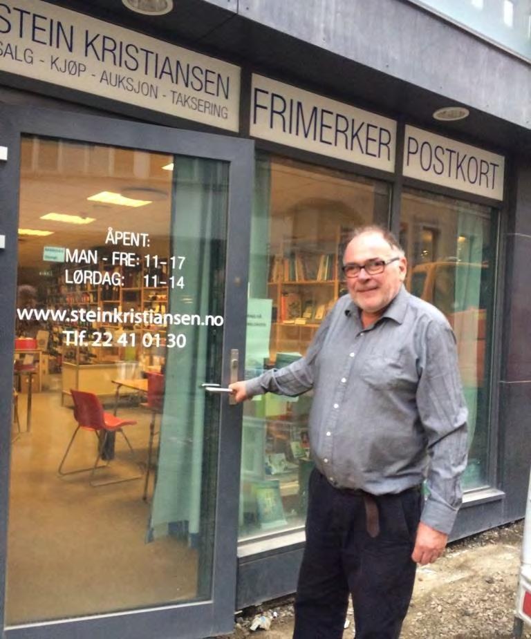 Stein Kristiansen butikken er lukket Byens frimerkehandlere med fysisk butikk er fallende i antall. Det kan det snakkes, menes og mimres mye om. Men, slik er utviklingen.