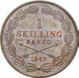 I, 1 skilling banco 1847 SM.