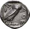 Antikke mynter 1071 1072 1071 ATTICA, Athen, 449-404 f.kr., tetradrachme (17,09 g).