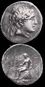 Hode av Antiochos mot høyre/ Apollo sittende mot venstre SC.876.6 S.