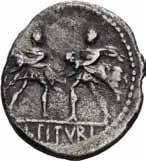 249 Cr.344/1a 1/1+ 400 1110 1110 A. Postumius A. f. S. n. Albinus 81 f.kr., denarius.