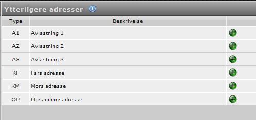 4 Avlastningshjem Dersom en elev har skyss til ett eller flere avlastningshjem legges adressene inn i tillegg til KH Hjemmeadresse.