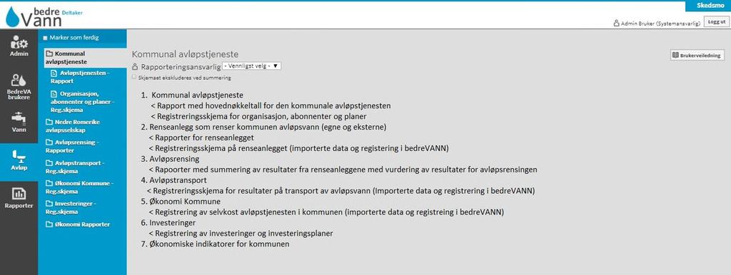 6. Rapportering av avløpsdata 6.