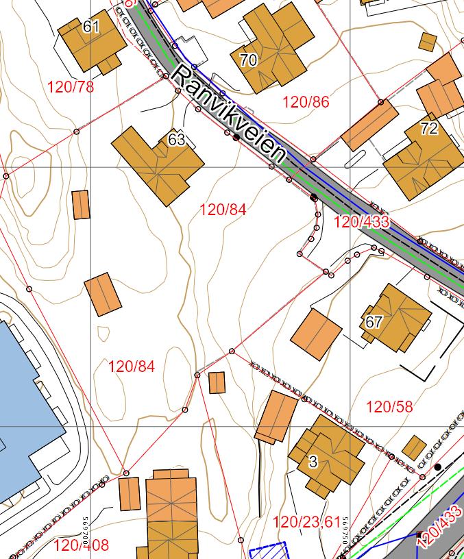 Fundamentert på Fjell PG1 PG4 Fjell i dagen PG2 Fjell i dagen PG3 Fjell i dagen Grunnundersøkelser er utført av: GRUNNTEKNIKK AS Kartgrunnlag: Digitalt kart Sandefjord kommune Borsymboler: