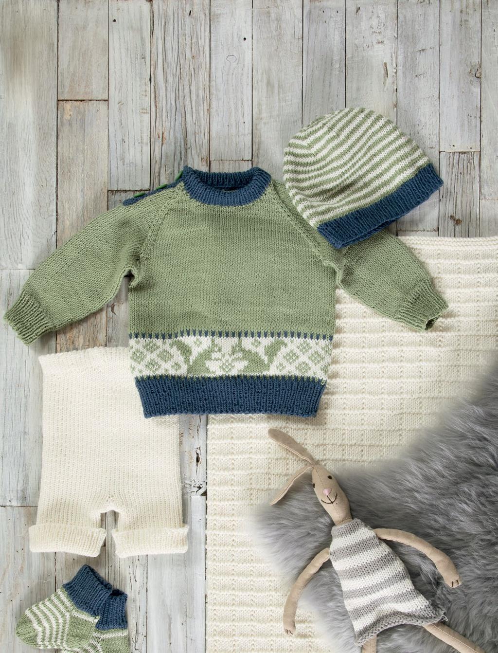 NØTTELITEN BABYSETT MODELL #dalegarn #DG #houseofyarn_norway LILLE LERKE.  Oppskrift på teppet: NØTTELITEN BABYTEPPE DG - PDF Free Download