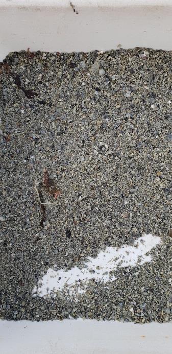 Sedimentet besto av sand og grus med innslag av