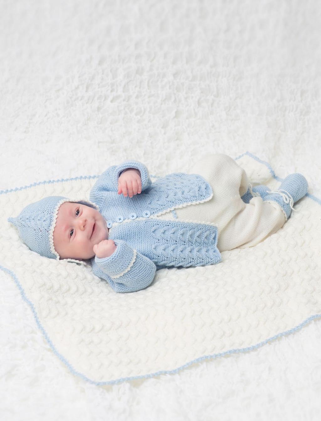 MODELL 293-03A MICHAEL HENTESETT BABY ULL Oppskrift på babyteppe: