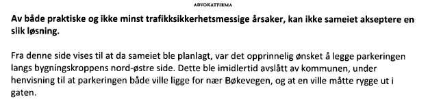 9.14 Tengs-Pedersen Advokatfirma på vegne av eierseksjonssameiet Bøkevegen 2 i brev datert 20.12.