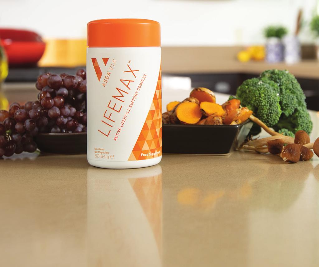 BioVIA LifeMax Complex VIA LifeMax er formulert med BioVIA LifeMax Complex, en patentbeskyttet blanding av som inneholder en spesiell granatepleekstrakt, som er naturlig rik på antioksidanter.