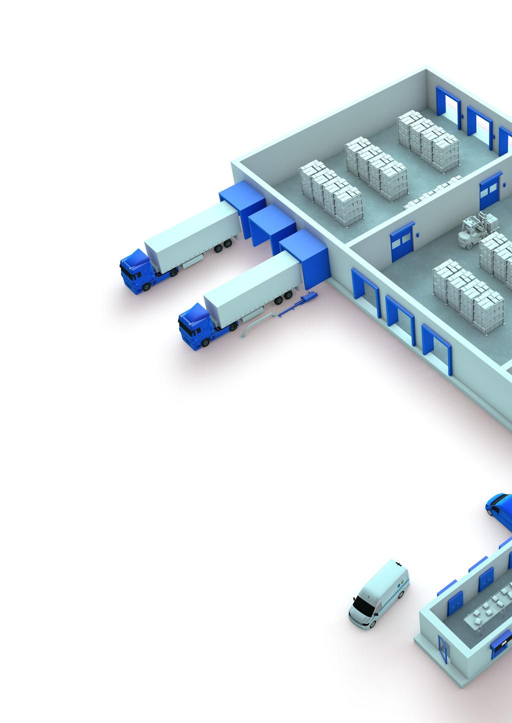 4 Distribusjon og logistikk Løsninger for alle delene av distribusjonssenteret ditt Lastehus Økt energisparing Løsning for all lasting og lossing som foregår utenfor anlegget, slik at du kan minimere