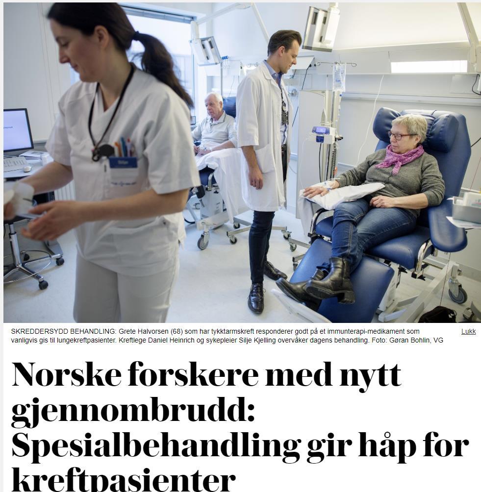 Flere detaljer om svulsten FLERE gjennombrudd!