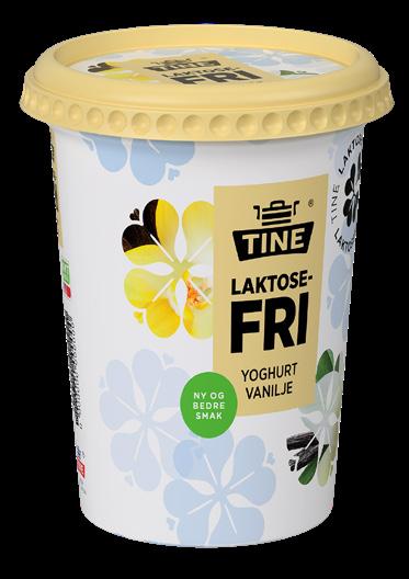 TINE Yoghurt Laktosefri Jordbær 4 x 125 g LAKTOSEFRI MED DEN SAMME GODE TINE-SMAKEN Hele 16 % av befolkningen oppgir at de kjøper laktosefrie meieriprodukter til seg selv eller andre i
