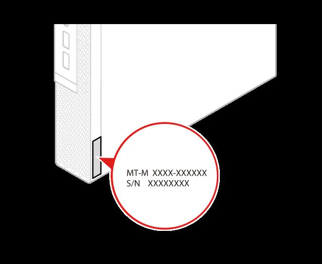 15 Minnespor (DIMM2) 16 M.2-lagringsstasjonsspor 2 17 M.2-lagringsstasjonsspor 1 Etikett for maskintype og modell Etiketten for maskintype og modell identifiserer datamaskinen.