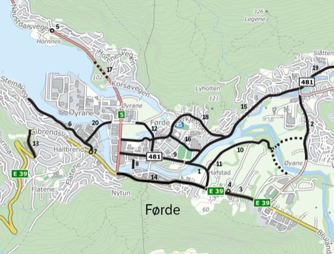 Sogn og Fjordane Førdepakken Utlysing av tiltak i 2019 E39 Bergumkrysset støyisolering av bygningar Fv.