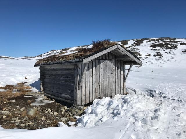 omtrent på samme sted, men det må tas hensyn til at det skal være en utedo som gjør at en ikke behøver årlig tømming. Uthuset som står i dag. Fargevalget blir som bua (foto nedenfor).