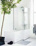 Vær oppmerksom på ved valg av badekar vil nedfelt område i dusjsonen (90x90cm) ca 1 cm utgå. Isabel, badekarvegg 80 cm blank krom/klart glass.