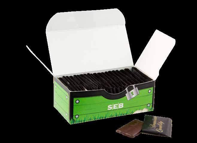 32 Mintbox 200 g Størrelse: Holdbarhet: Sjokoladebiter med mintfyll pakket i en boks hvor hele esken kan trykkes med ditt eget design Ca