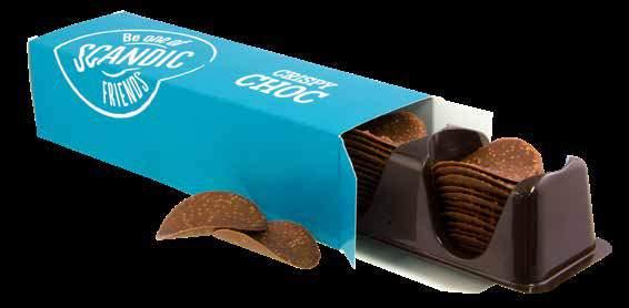 Crispy choc 125 g 33 Størrelse: Holdbarhet: Sjokoladechips pakket i eske.