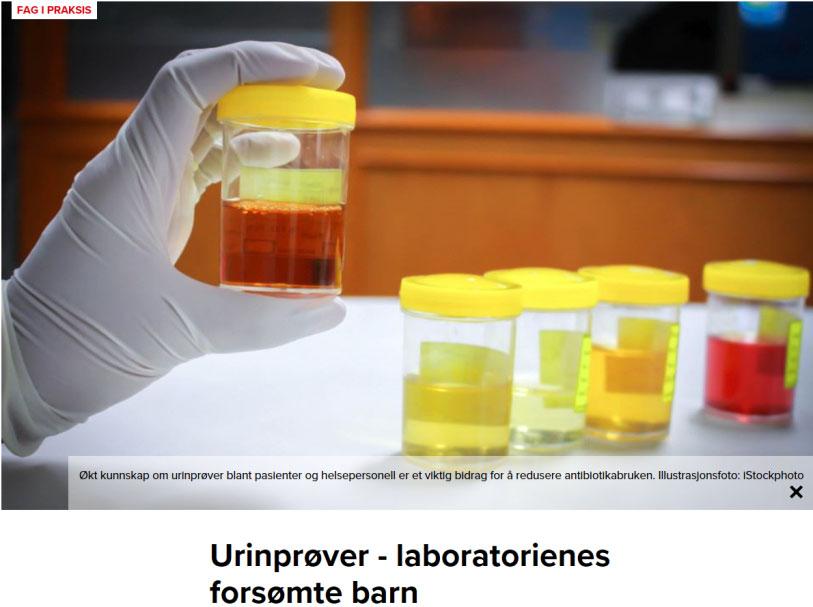 Få patologiske funn i urinmikro Feil oppbevaring? Feil sentrifugering?