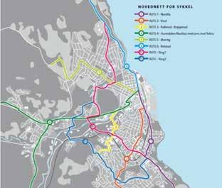 2.5 Sykkel MÅL Sykling skal utgjøre en større andel av de daglige reisene - andelen skal økes til 8 % Hovednett for sykkel skal planlegges med fokus på transportsyklistens behov Sykkelrutene skal