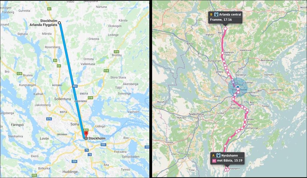 NSB er en del av det totale jernbanenettet i Norge, der Oslo S er det viktigste byttepunktet. Det er derfor en veldig god integrasjon med resten av trafikksystemet. Tabell 7.