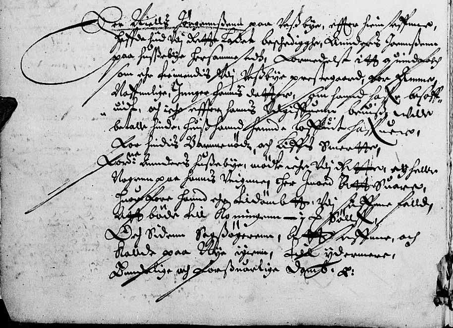 Utsnitt av tingbokreferat 11. desember 1651 på Klever i Vestby, der Anders Jonsen nevnes første gang.