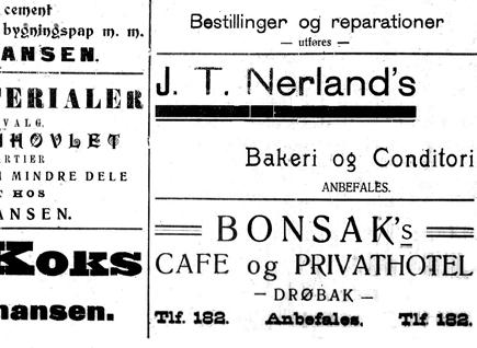 Bonsak-opptøyene Det hadde lenge gått rykter i Drøbak om at Bonsak Cafe og Privathotel var et skalkeskjul for ulovlig skjenking av alkohol, eller riktigere, skjenking av ulovlig alkohol.
