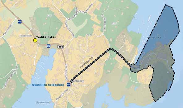 8 2.4 Kollektivtrafikk Nærmeste bussholdeplass ligger ved snuplassen i Øyenkilveien. Øyenkilen trafikkeres av busslinje 302 som går mellom Fredrikstad og Vikane.