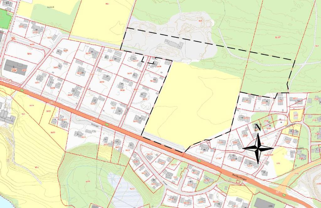 Figur 3. Foreløpig avgrensning av planområdet. Grensene kan endres i løpet av planprosessen.