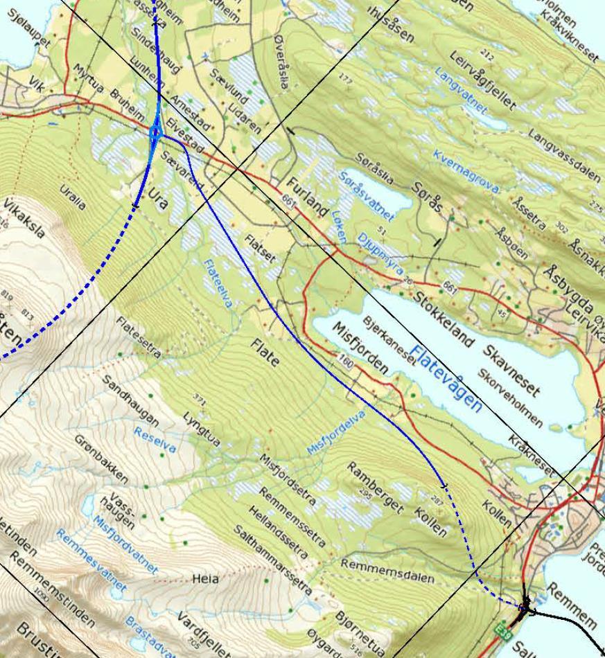 6 E39 DIGERNES-VIK PRISSATTE KONSEKVENSER Figur 2-6 Arm fra Vik til Remmem K3. er beregnet som en variant av K3.1, men med annen vegstandard. 2.2 Vegstandard Det er gjort beregninger med ulike vegstandarder.