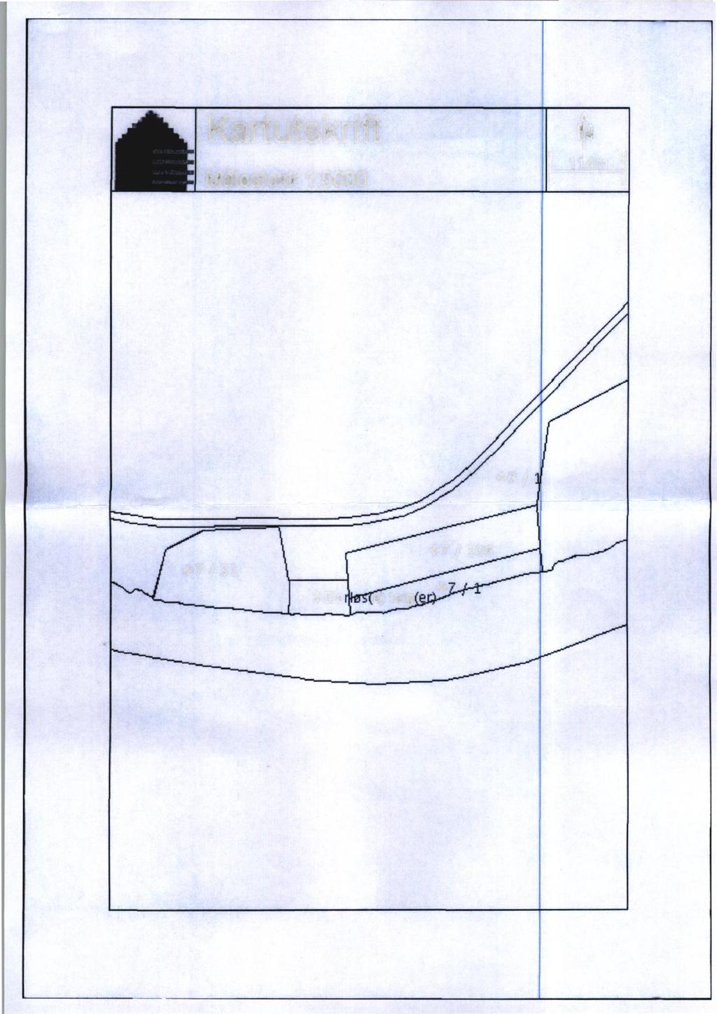Kartutskrift Målestokk 1:5000 +7
