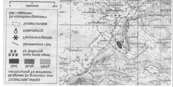 Fig. 1 Utsnitt av kartblad 1132 II Stokmarknes (M711)