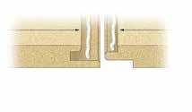 Forestia flytende gulv standard Forestia flytende gulv standard leveres i 16 mm tykkelse. Platene er profilert med not/fjær på 4 sider.