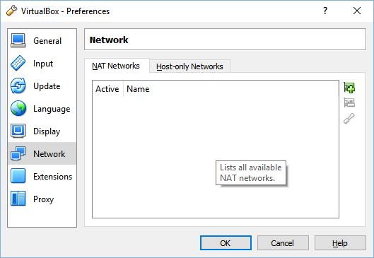 1. Menyvalg File Preferences Network NAT Networks 2.