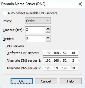 IP-adresse til DNS-tjenere DHCP tjeneren i VMWare vil dele ut disse sammen med