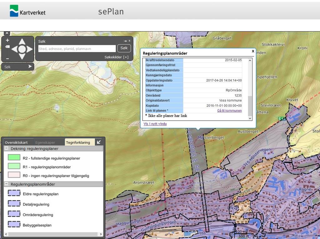 Finne plandata i kommunalt planregister (III) Seplan Zoom