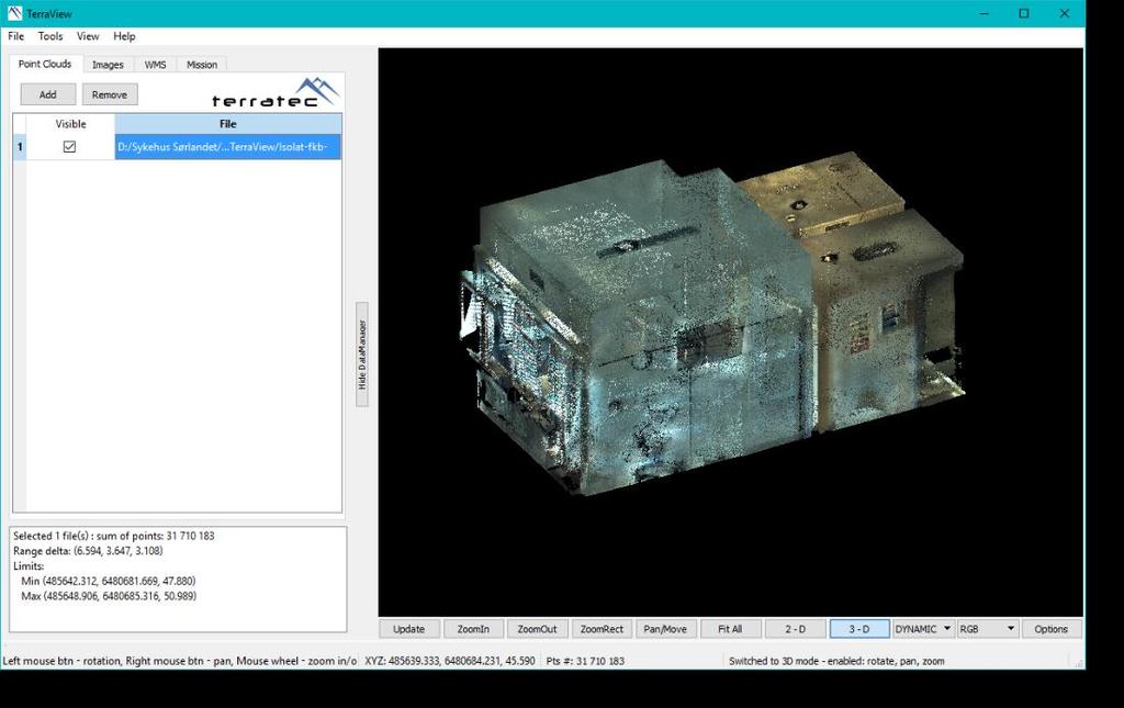 TerraView Enkelt programvare som åpner laserdata, ortofoto, shape-filer, WMS-tjenester og foto/video.