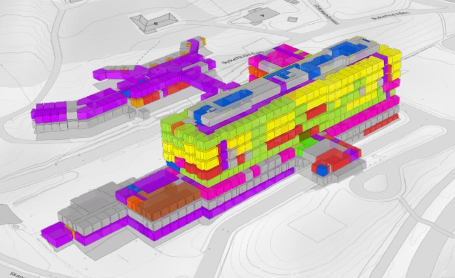 Nasjonal database / Klassifikasjonssystemet BIM for visualisering: Pilot Harstad sykehus 3D BIM: