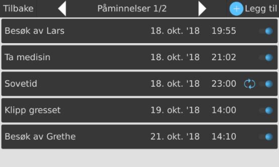 Man kan også tidsbegrense varslingene innenfor klokkeslett og dato.